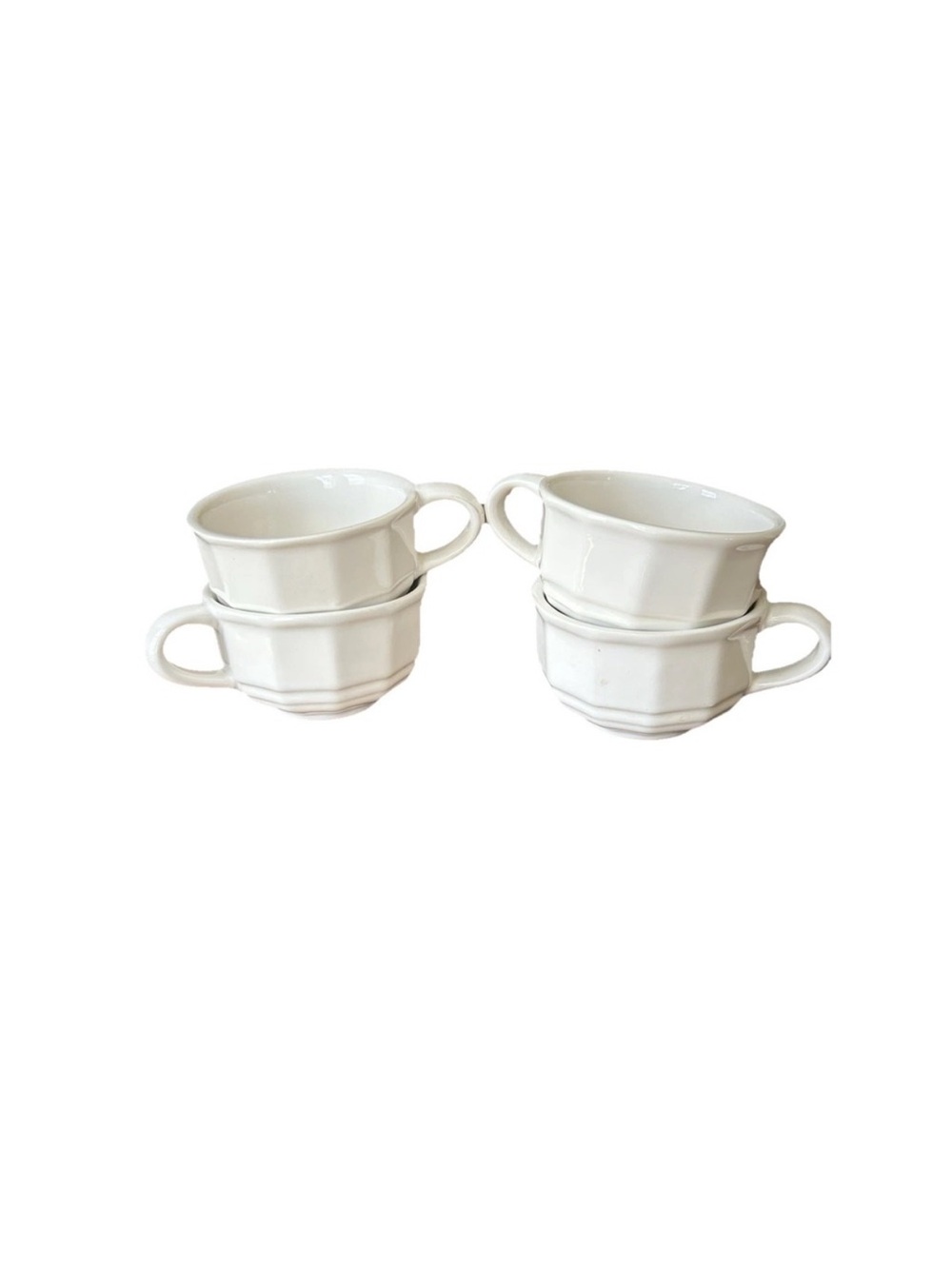 Pfaltzgraff Vintage Heritage White Set of 4 Coffee Cups mugs